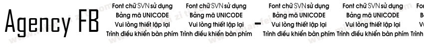 Agency FB 粗体字体转换